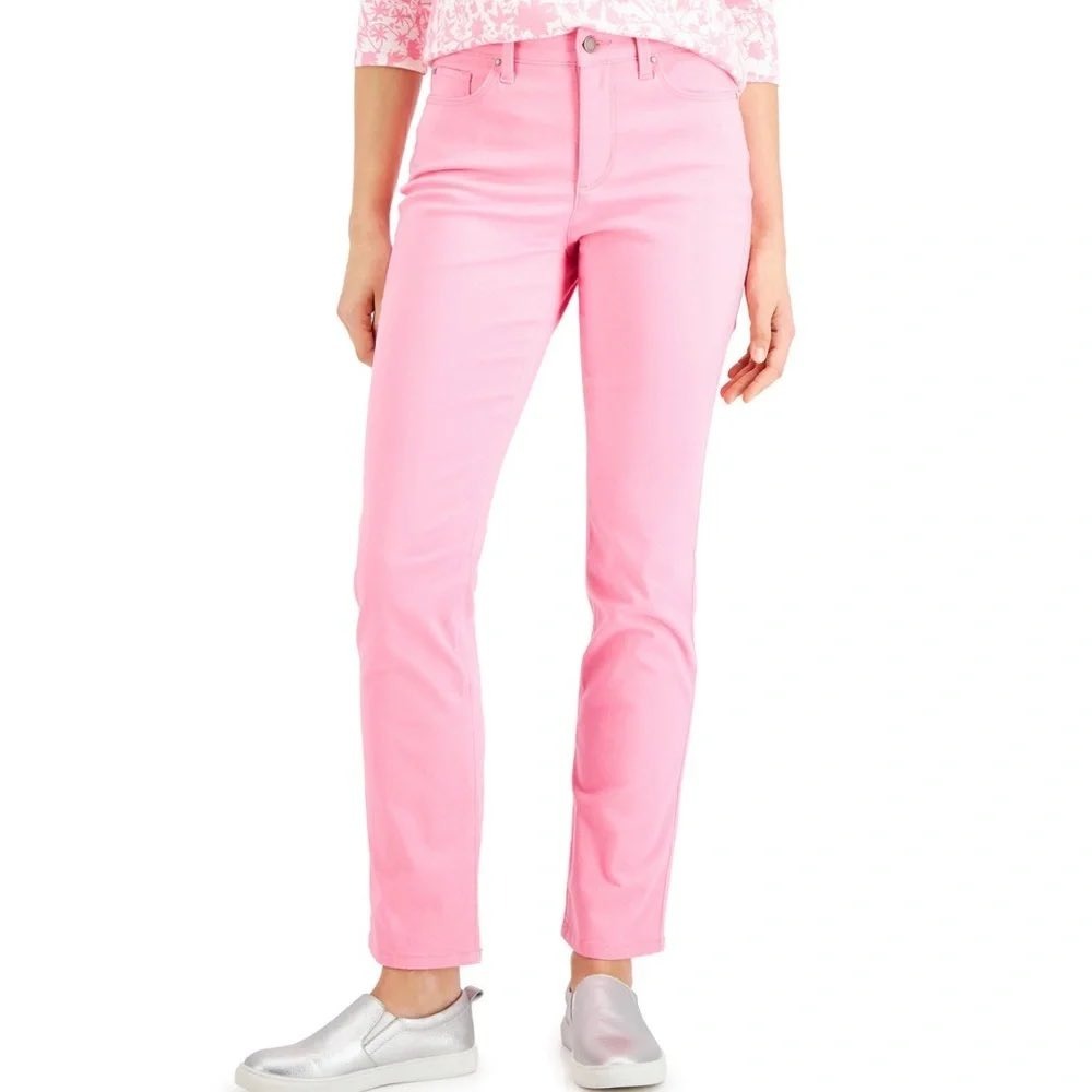 Charter Club Lexington Straight Leg Jeans Misty Pink 4 100039056MS New‎